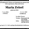 Roth Maria 1908-1987 Todesanzeige